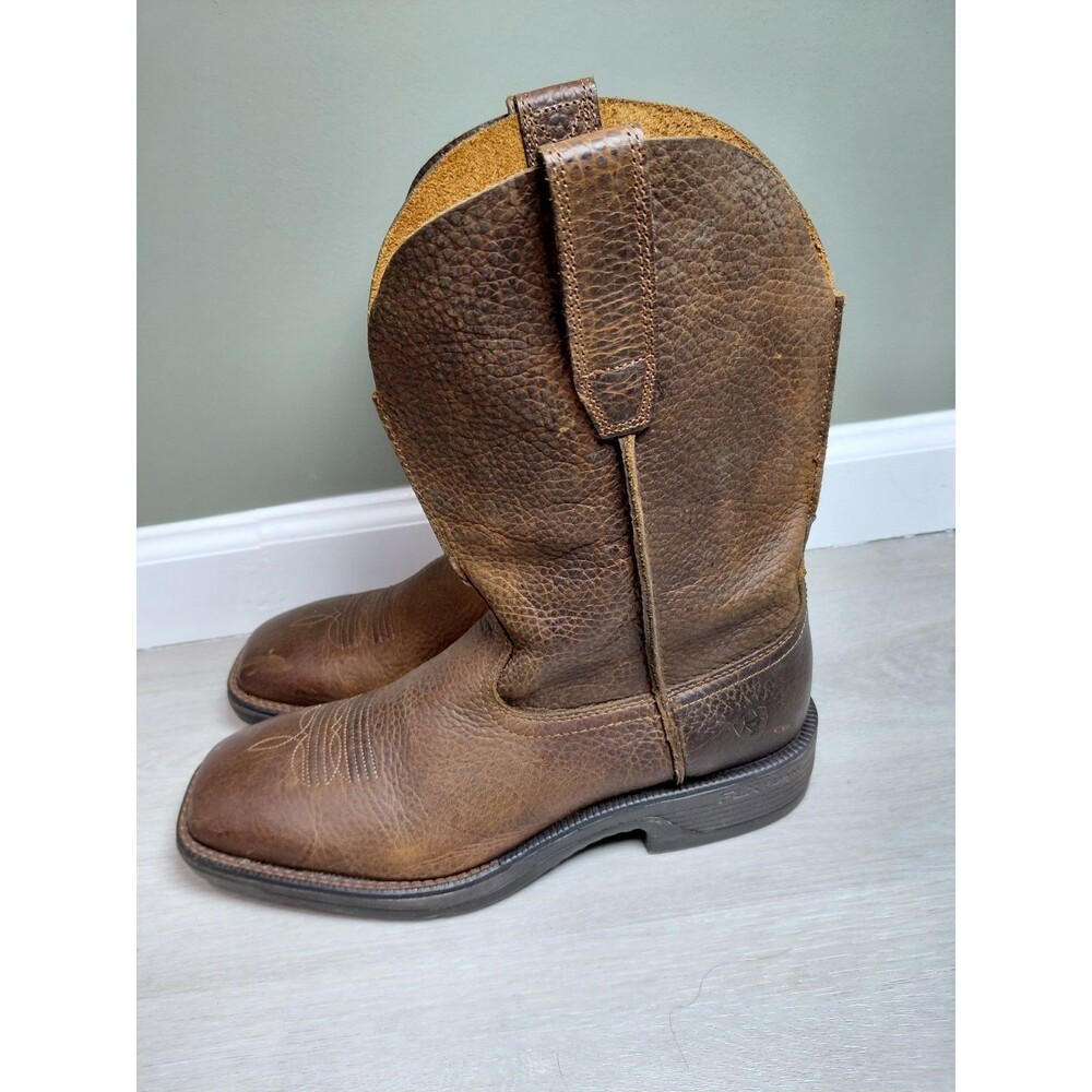 Ariat Rambler Western Boot Men Size 10D Brown Leather Square Toe